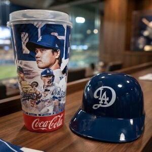 Los Angeles Dodgers Shohei Ohtani Souvenir Cup and Helmet Bowl Set Stadium MLB